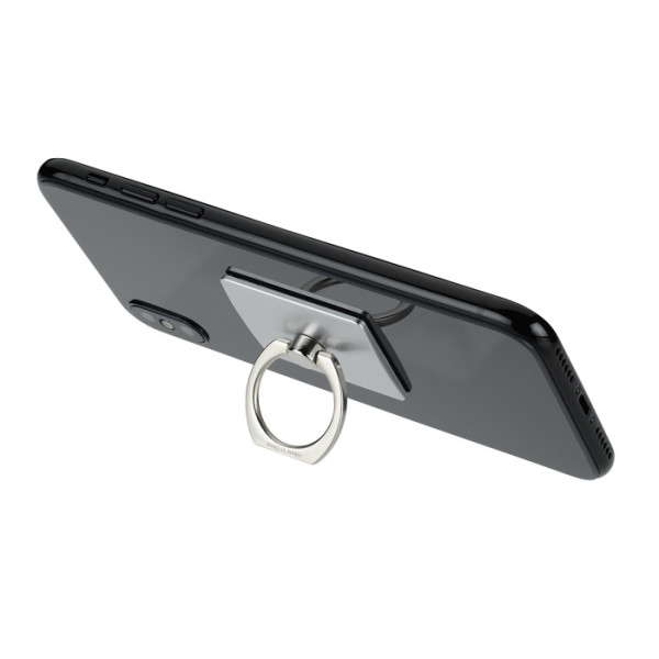 Ringhållare mobil plast silver RING-001