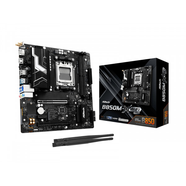 Moderkort - AM5 Asrock B850M-X WIFI R2.0 2xDDR5