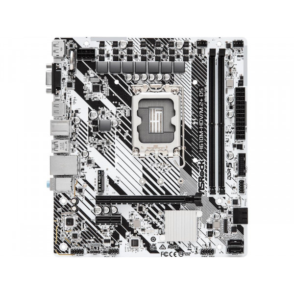 Moderkort - S1700 ASRock H610M-HDV/M.2+ D5 DDR5