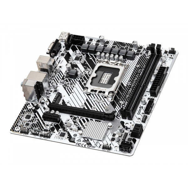Moderkort - S1700 ASRock H610M-HDV/M.2+ D5 DDR5