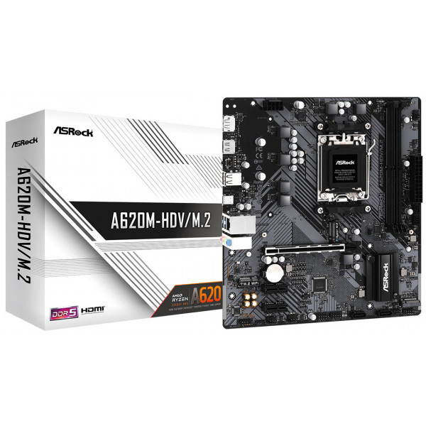 Moderkort AM5 A620M ASRock A620M-HDV/M.2 DDR5 90-MXBLL0-A0UAYZ