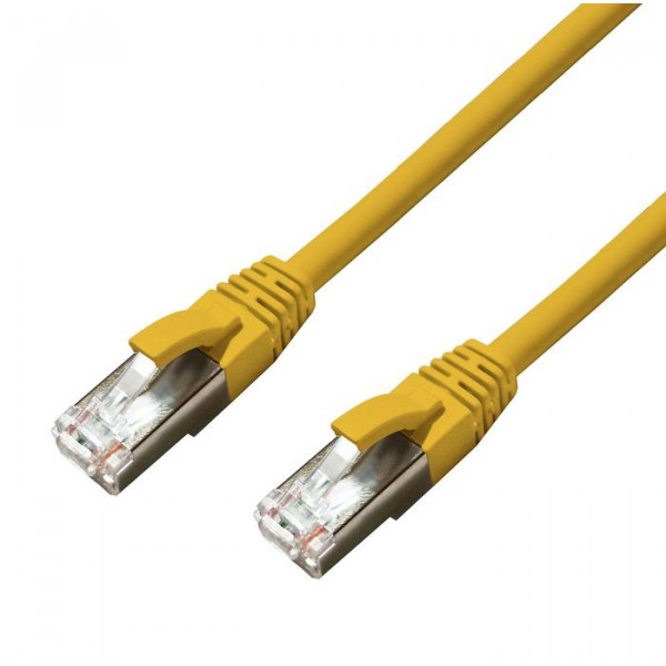 Nätverkskabel Cat6a (7.5m) S/FTP PoE+ ready Gul