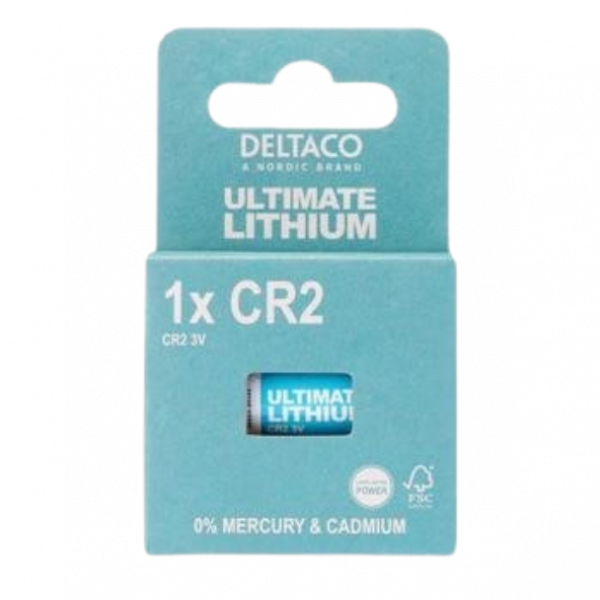 Batteri CR2 - Deltaco Ultimat Litiumbatteri 3V