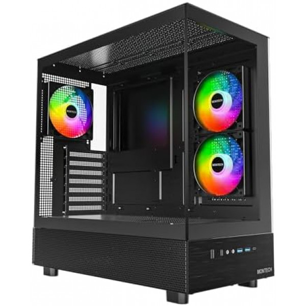 NET2WORLD ZENITH Gaming PC - Nytt chassi med RGB fläktar och härdat glas