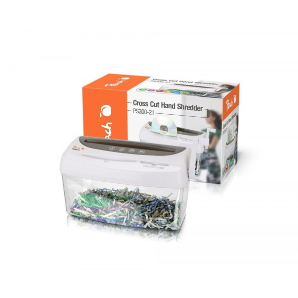 Pappersförstörare och förstör kreditkort o skivor PS300-21