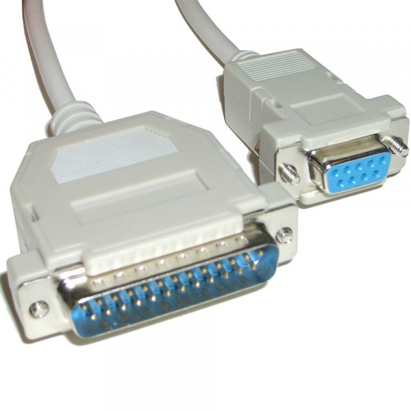 Parallell kabel DB25 hane - DB9 hona