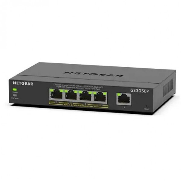 PoE switch 5-portar - Netgear GS305EP 10Gb/s GS305EP-100PES