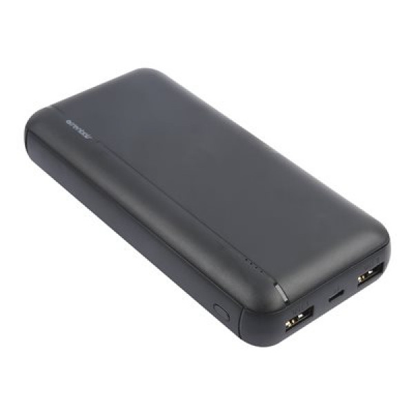 Powerbank 20000mAh 2xUSB-A Essentials svart 1110009
