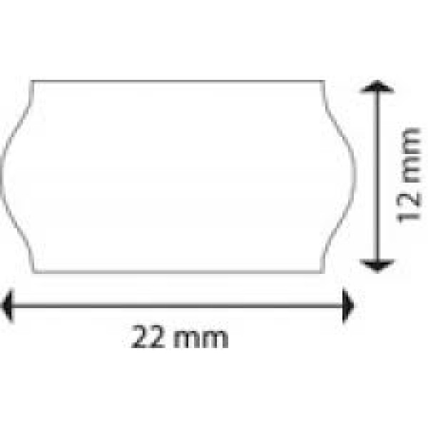 Prisetiketter på rulle 22x12mm G2 Permanent 1500st