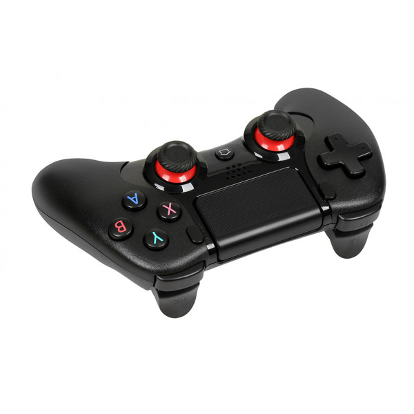 Trådlös Gamepad, Spelplattformar som stöds: Android, PC, PlayStation 4, iOS, Spelkontrollfunktionsknappar: D-pad, Riktningsknappar, Hemknapp, Menyknapp, Strömknapp. Anslutningsteknik: Trådlös, Enhetsgränssnitt: Bluetooth. Produktfärg: Svart. Strömkälla: B