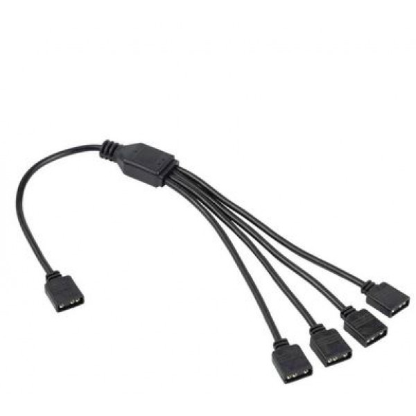 RGB LED Fläktkabel 3-pin 5V splitter 1 till 4 hona 101651