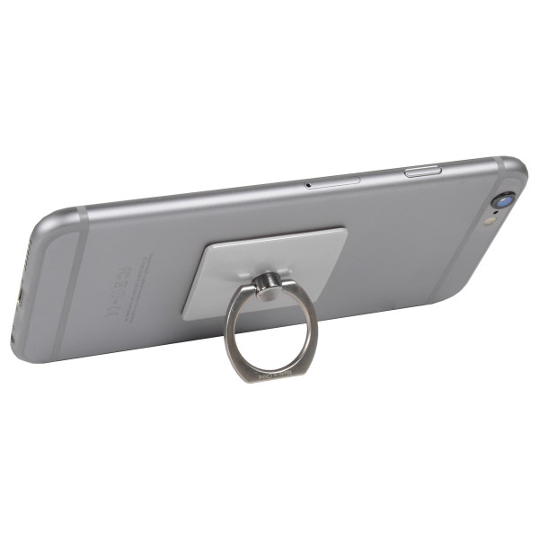 Ringhållare mobil plast silver RING-001