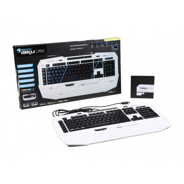 Roccat Isku FX Multicolor Gaming Keyboard Nordic White