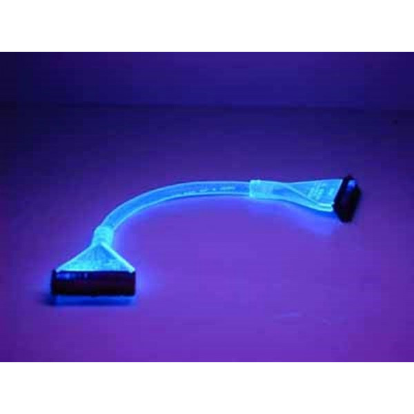 IDE kabel 2 kontakter 45cm ATA 40 pin Rund UV Blå 8717306650939