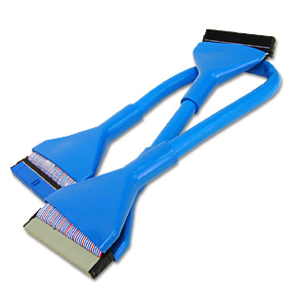 IDE kabel 3 kontakter 45cm ATA Rund AC Ryan UV Blå