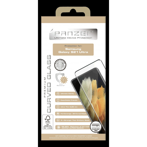 Samsung Galaxy S21 Ultra Panzer Curved Glass black