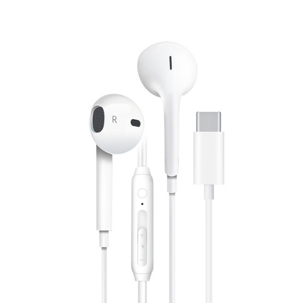 USB-C Headset In-Ear Bas Vit