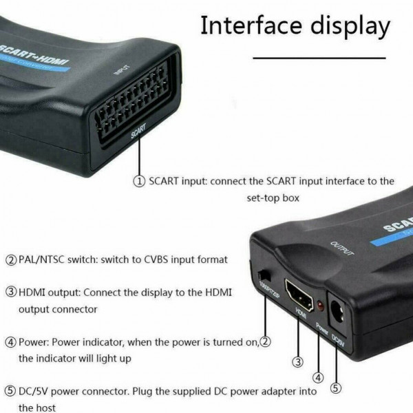 Scart till HDMI konverter