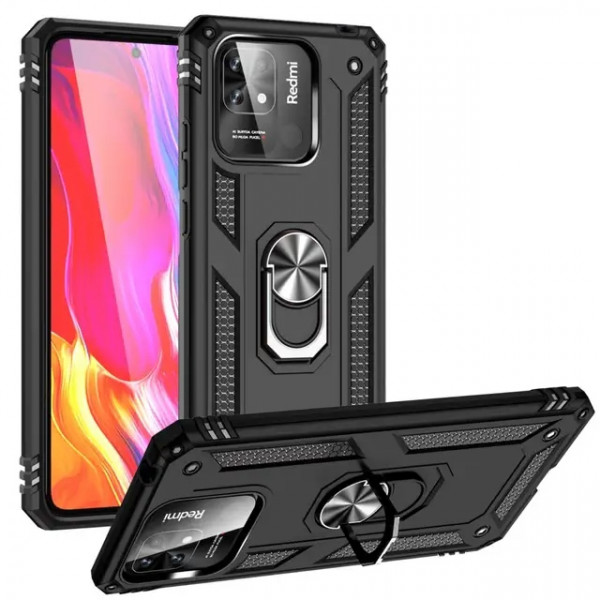 Skal Xiaomi Redmi 10C - Armor Ringhållare Svart