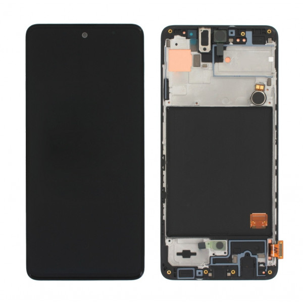 Skärm Samsung Galaxy A51 SM-A515F Svart Original GH82-21680A
