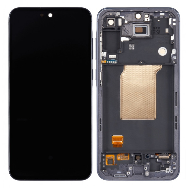 Skärm Samsung Galaxy A55 5G A556B Svart ram