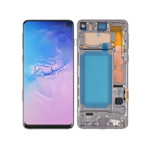 Skärm Samsung Galaxy S10 SM-G973 med ram Ej FP