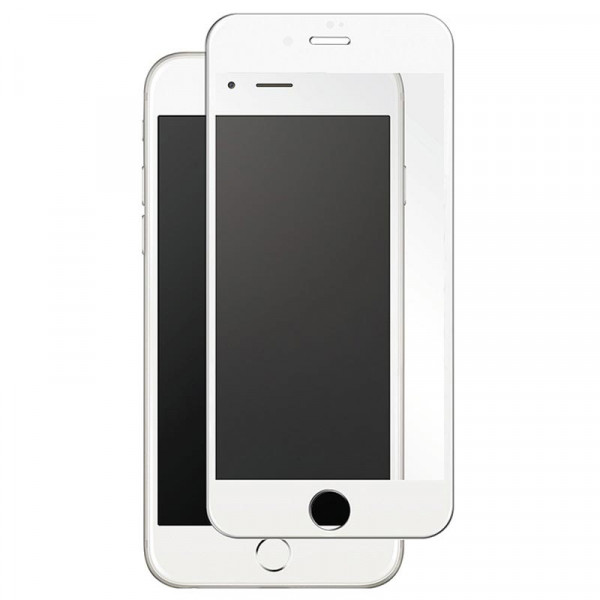 Skärmskydd iPhone 8, iPhone 7, iPhone 6, iPhone 6S, iPhone SE 2020. Skärmskydd i Härdat Glas Fullt Heltäckande vit