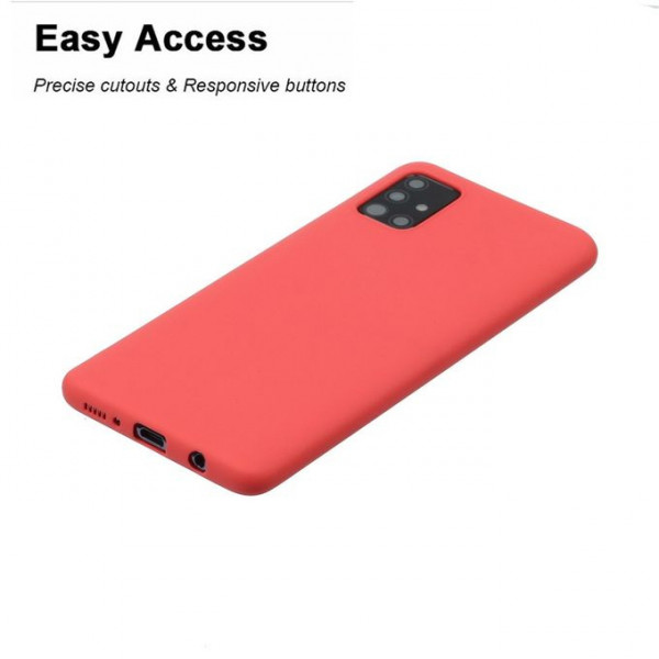 Rött Skal Samsung Galaxy A51 Silikonskal