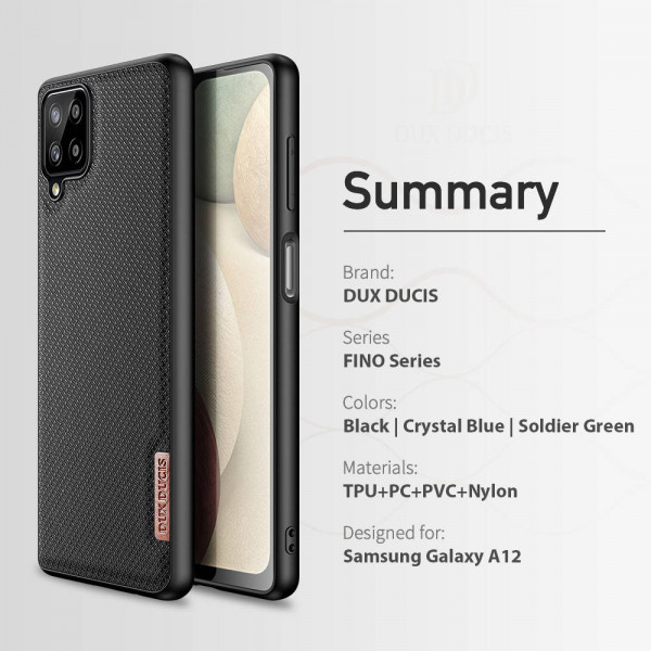 Dux Ducis Fino Skal Samsung Galaxy A12 svart