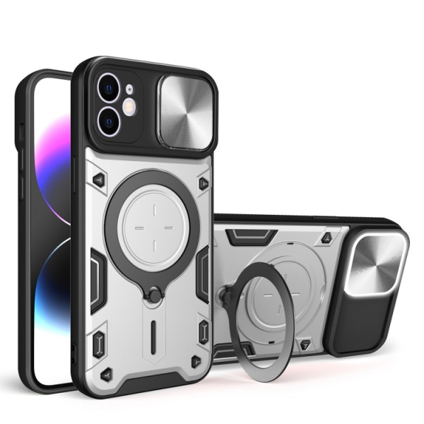 Skal iPhone 11 - Kameraskydd Full Hållare Silver 101899