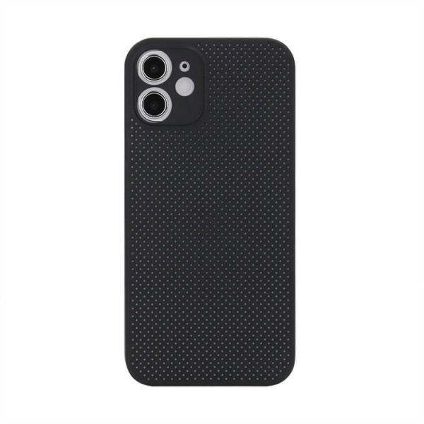 Skal iPhone 12 PRO - Perforerat Andas Svart 102047