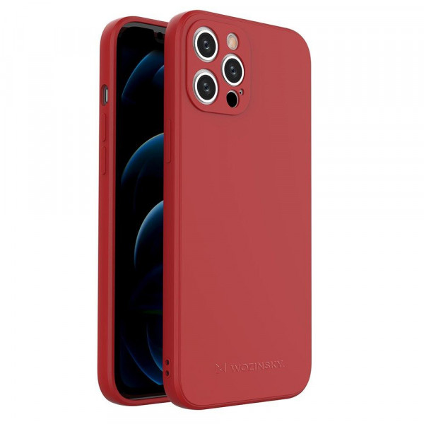 Skal iPhone 12 PRO MAX - Silikonskal Röd