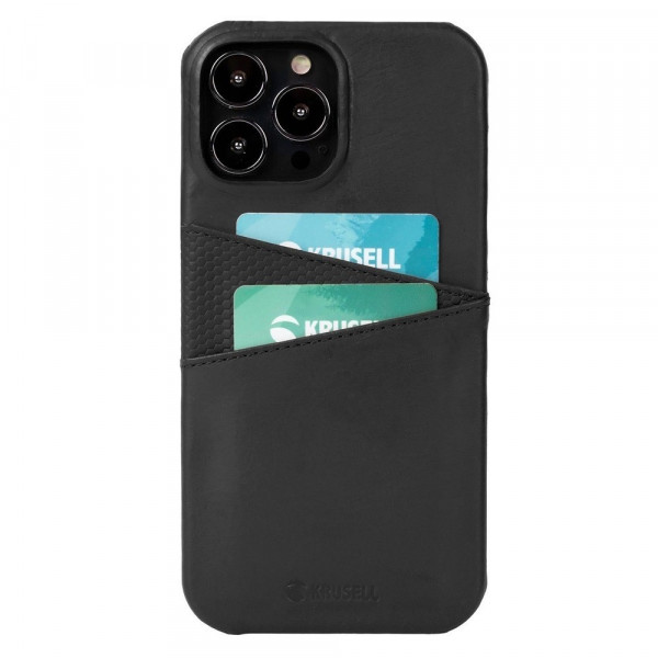 Skal iPhone 13 / 14 - Krusell Läder Svart 62478