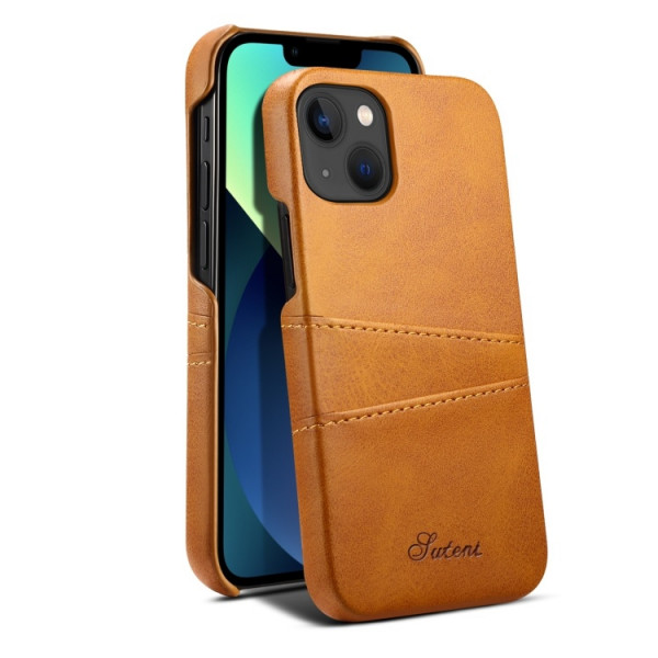Skal iPhone 13 / 14 - Suteni Kortplatser Brun 101830