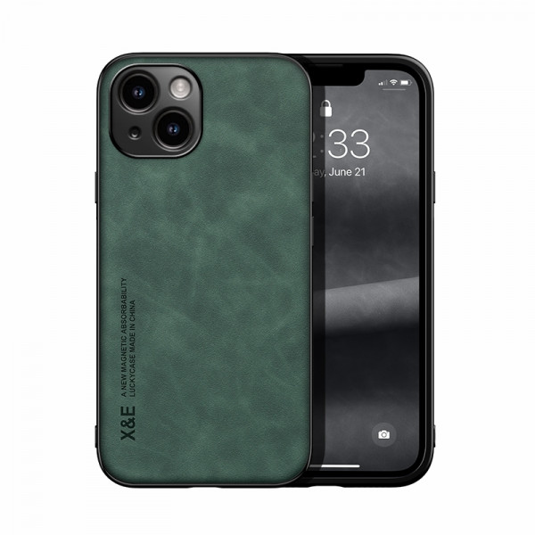 Skal iPhone 15 PLUS - X&E Skin Magnetisk Grön 101985