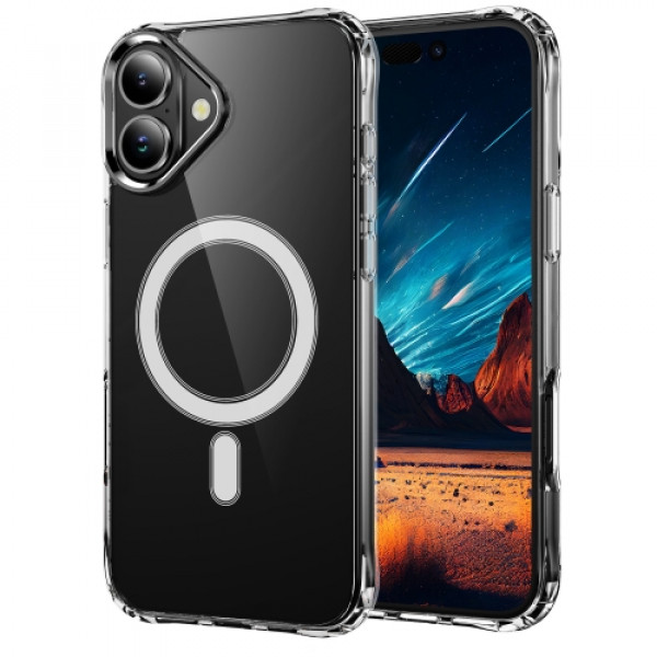 Skal iPhone 16 - Transparent Stötskydd Magsafe