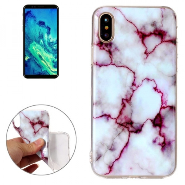 Skal iPhone X/XS - TPU Marmor Lila SK-i091