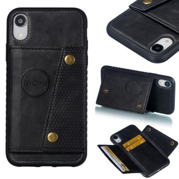 Skal iPhone XR - Kortplats Magnetisk Svart SK-i053