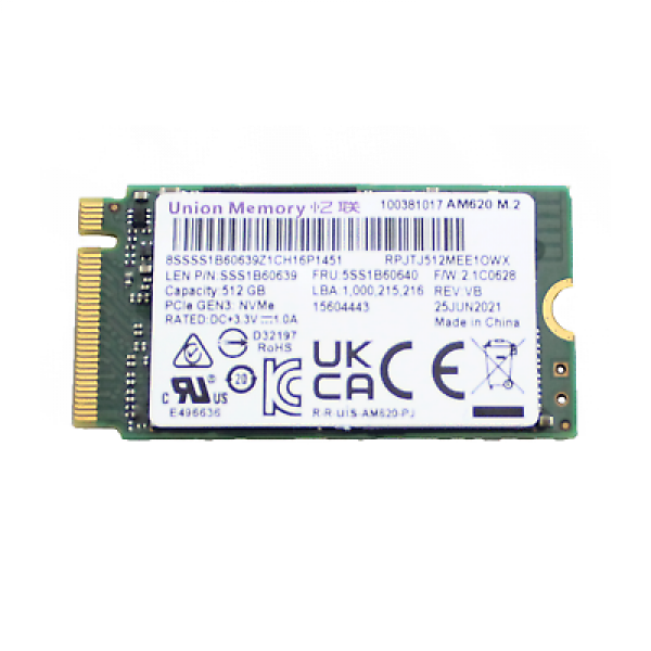 SSD - M.2 - 512GB Union Memory AM620 M.2 NVMe