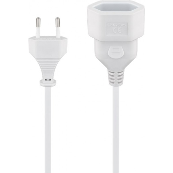 Strömkabel Förlängning CEE 7/16 (2m) vit 51356
