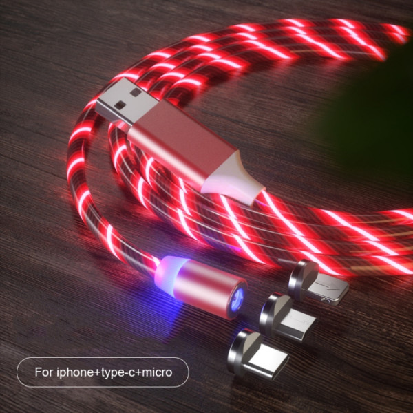 Magnetisk laddkabel lyser