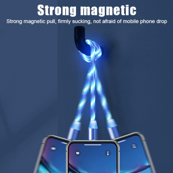 magnetisk laddkabel blå stark