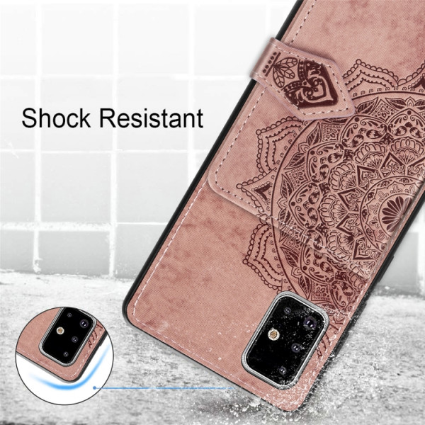 Skal - Samsung Galaxy A51 Kortplats Mandala Grå Skal-A51-29