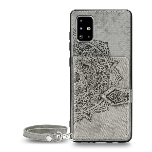 Skal - Samsung Galaxy A51 Kortplats Mandala Grå Skal-A51-29