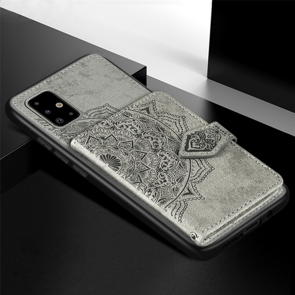 Skal - Samsung Galaxy A51 Kortplats Mandala Grå Skal-A51-29