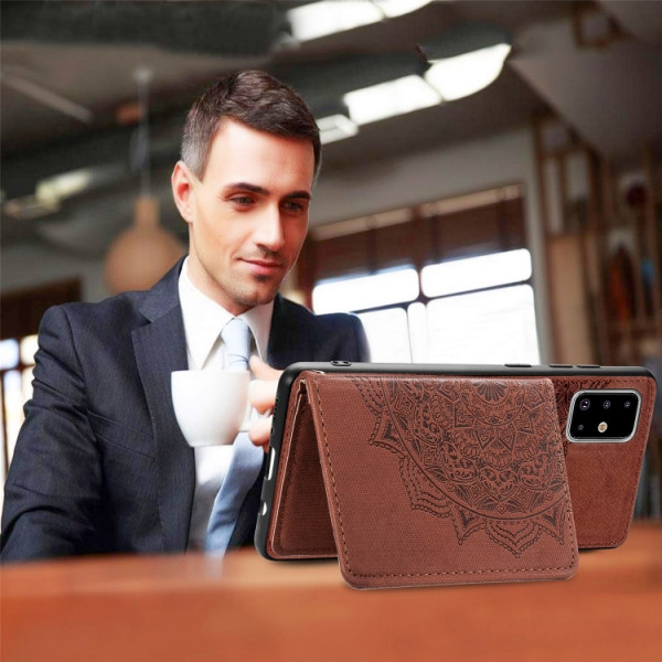Skal - Samsung Galaxy A51 Kortplats Mandala Grå Skal-A51-29