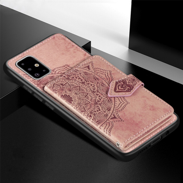 Skal - Samsung Galaxy A51 Kortplats Mandala Rosa Skal-A51-28