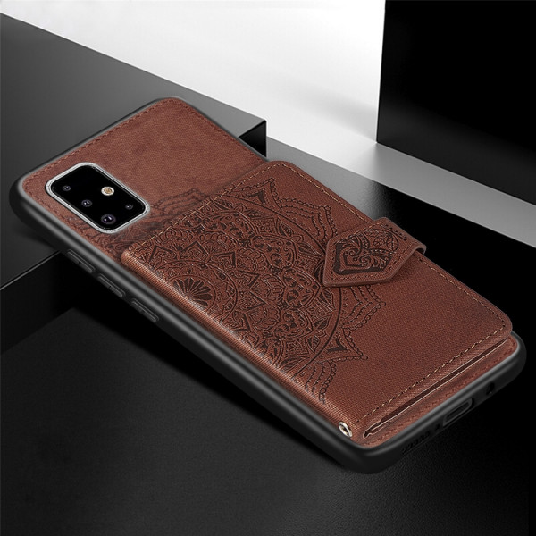 Skal - Samsung Galaxy A51 Kortplats Mandala Brun Skal-A51-26