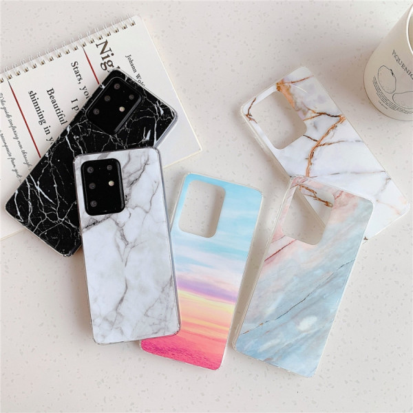 Skal - Samsung Galaxy A51 Silikonskal Marmorerad