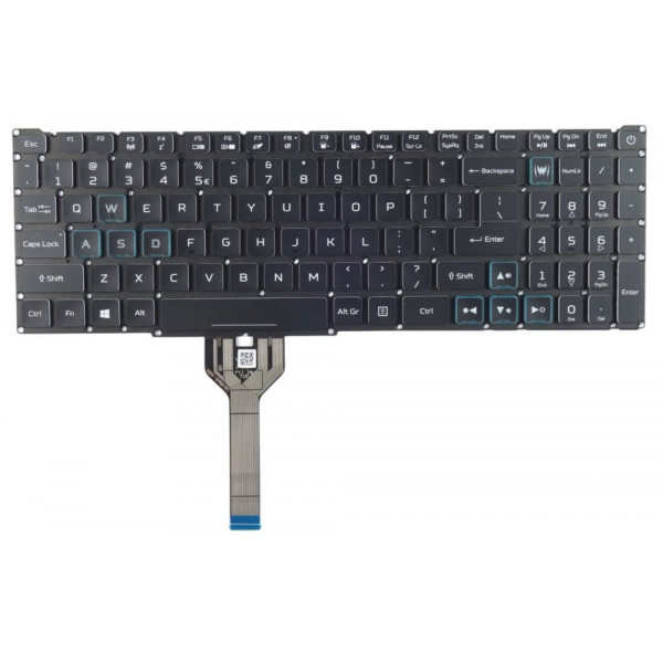 Tangentbord Acer Nitro 5 AN515 US Vit med backlit